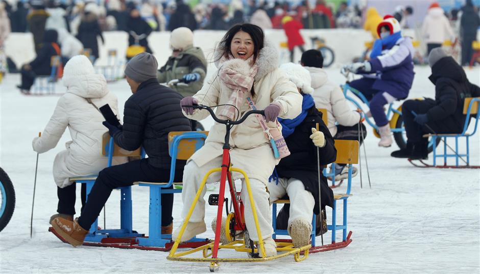The icemen cometh. Harbin's winter wonderland draws record crowds